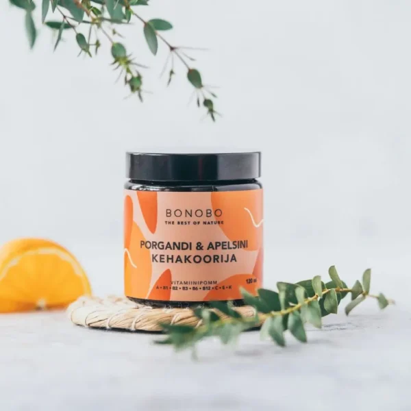 Natural Orange and Carrot Body Scrub for energized and glowing skin