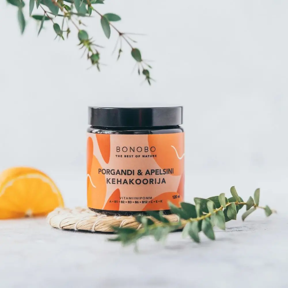 Natural Orange and Carrot Body Scrub for energized and glowing skin