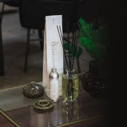 Luxury home fragrance reed diffuser and interior scent decor